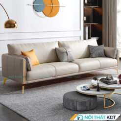 Sofa văng tay vịn bo tròn ốp gỗ S118