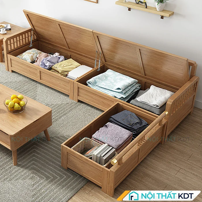 Mẫu sofa gỗ phong cách Á Đông S232