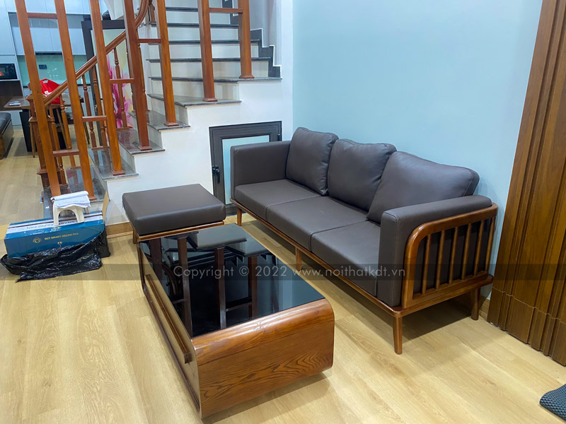 Mẫu sofa gỗ tựa quây S267-L3