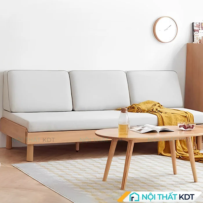 Sofa Gỗ Không Tay Vịn Nhỏ Gọn S193