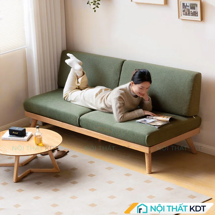 Sofa gỗ không tay vịn S191