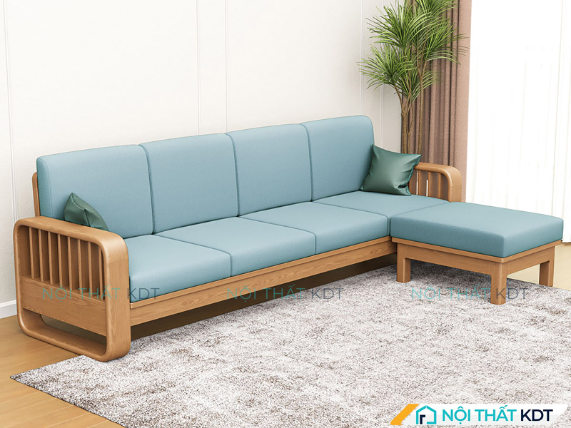 Sử dụng sofa màu xanh da trời giúp không gian nhỏ trở nên rộng rãi, thoáng đãng hơn