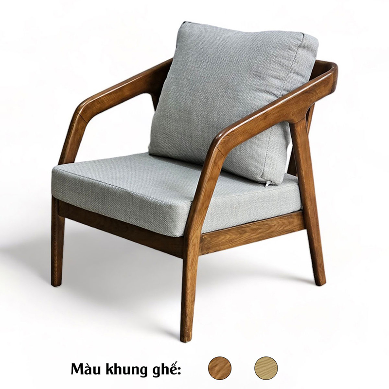 Ghế sofa đơn nệm vải khung gỗ 