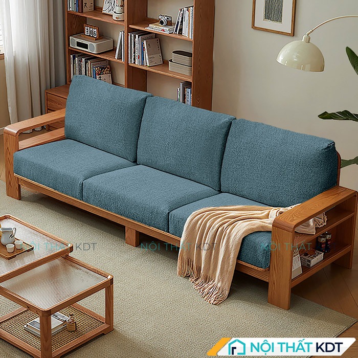 Kết hợp nội thất tân cổ điển cùng sofa màu xanh cổ vịt