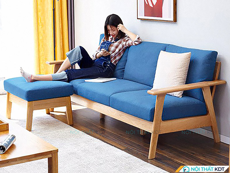 Chất liệu gỗ tự nhiên giúp sofa S176 có độ bền cao, chịu lực tốt và sử dụng lâu dài theo năm tháng