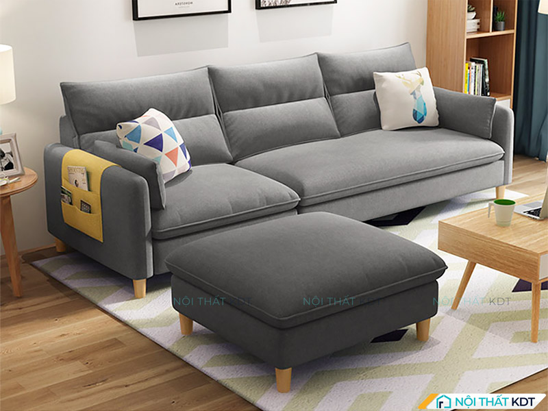 Thiết kế hiện đại kết hợp màu sắc bắt mắt giúp sofa nỉ S33A thể hiện rõ cá tính của chủ nhà trẻ tuổi
