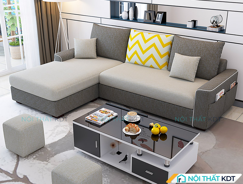 Chất liệu nỉ thoáng khí, êm ái, sofa S23A tạo cảm giác dễ chịu