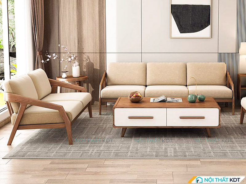 Sofa gỗ S177 là điểm nhấn sang trọng, tạo nét cổ điển