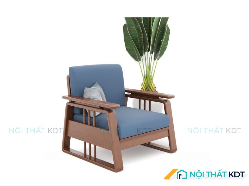 Mẫu sofa đơn gỗ S370-V1 mang phong cách Indochine