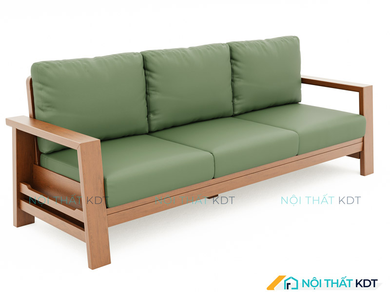 Ghế sofa văng gỗ chân nghiêng S189 của Nội thất KDT