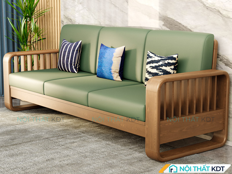 Sofa văng 3 chỗ ngồi gỗ sồi nhỏ gọn S274V của Nội thất KDT