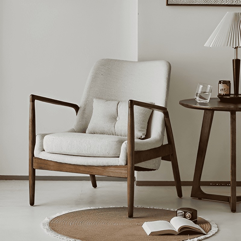 Ghế sofa đơn phòng khách khung gỗ độc đáo 