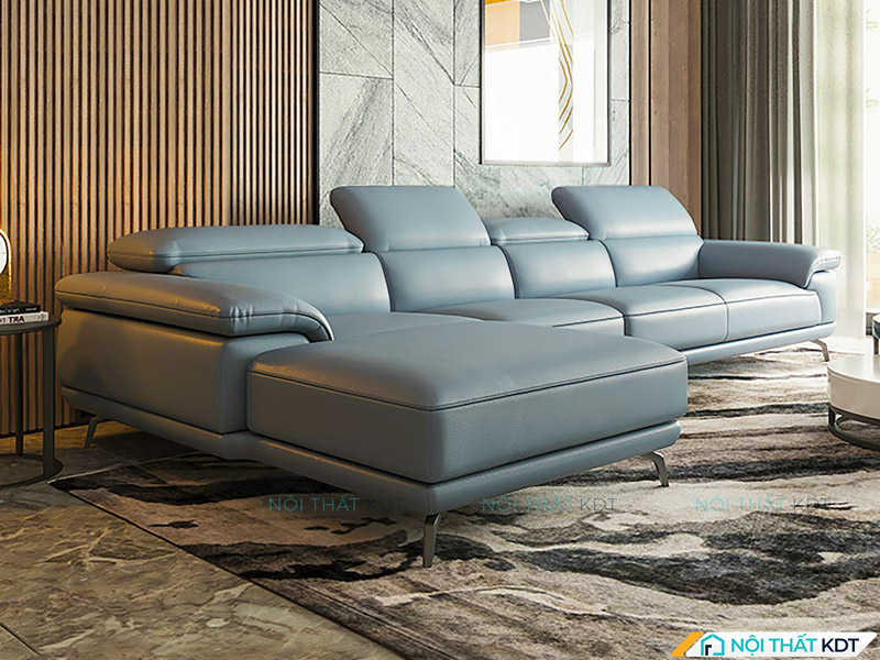 Ghế sofa màu xanh cổ vịt S419 sở hữu kiểu dáng tối giản