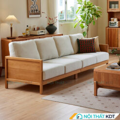 Sofa gỗ tay vịn mỏng gọn S466-V4