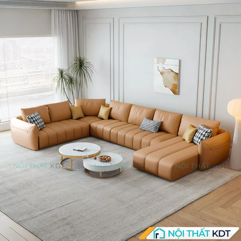 Bộ ghế sofa màu cam S218-U của Nội thất KDT