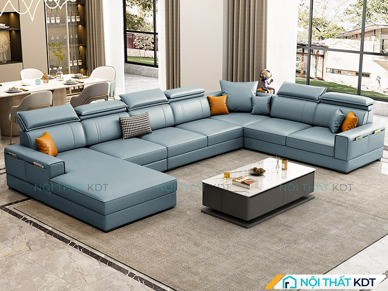 Bộ ghế sofa phòng khách vải nỉ S166-U của Nội thất KDT
