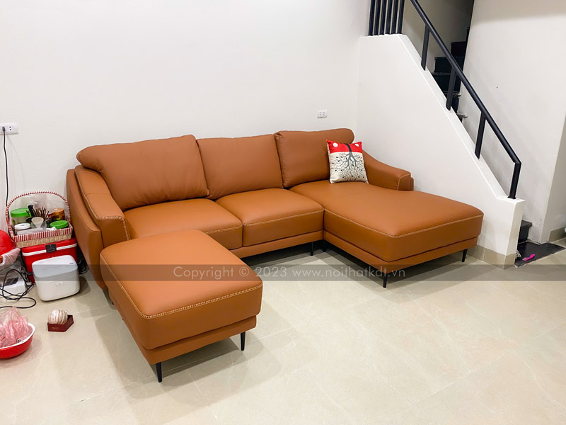 Bộ sofa da đệm lò xo êm ái S226 của Nội thất KDT