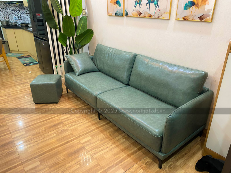 Bộ sofa văng da giá rẻ nhỏ gọn tiết kiệm diện tích S112 của Nội thất KDT