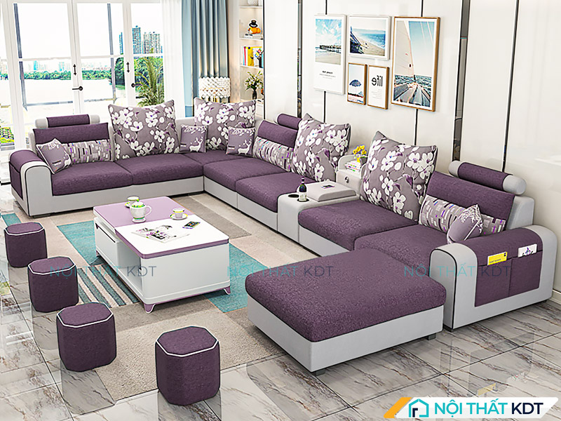 Bỏ túi 14 mẫu sofa màu tím hấp dẫn, thu hút tạo điểm nhấn cho căn phòng của bạn