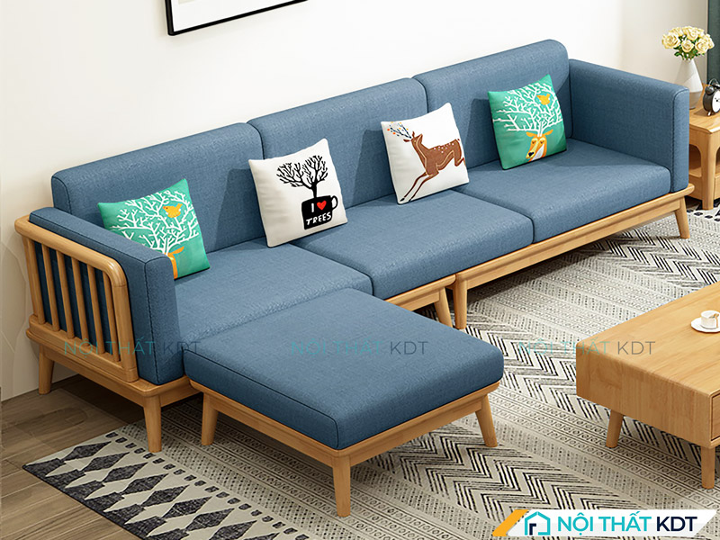 Ghế sofa gỗ góc L S267 của Nội thất KDT
