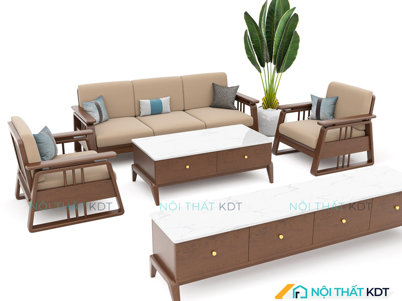 Ghế sofa gỗ sồi S370 của Nội thất KDT