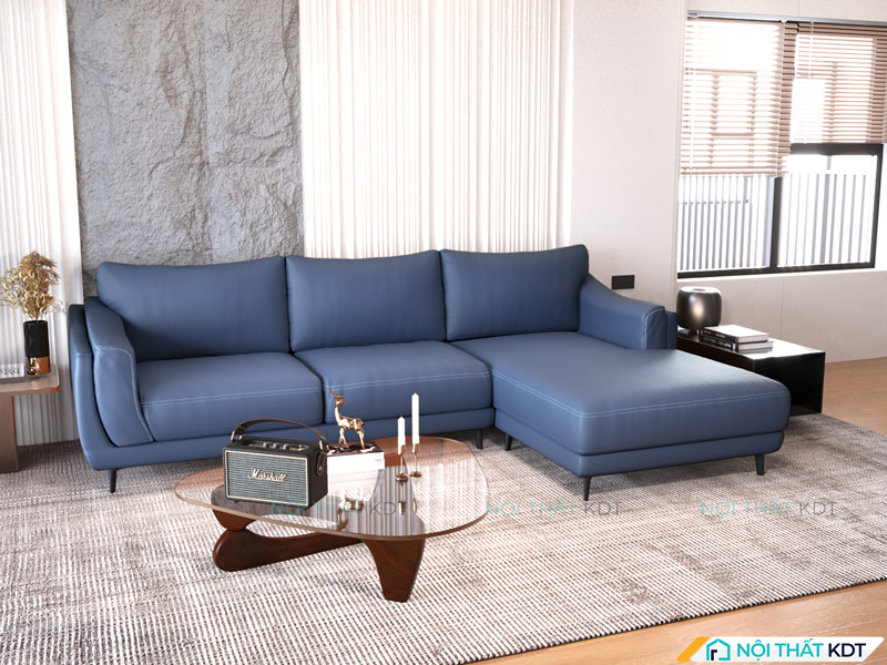 Ghế sofa hợp mệnh Mộc màu xanh nước biển S226 của Nội thất KDT