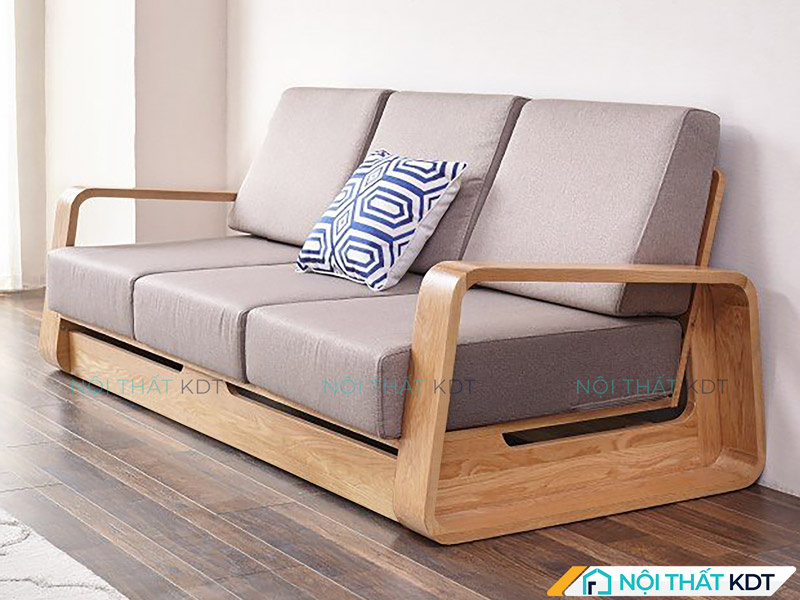 Ghế sofa văng gỗ sồi kiểu Nhật S174 của Nội thất KDT