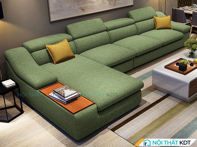 Màu ghế sofa hợp mệnh Hỏa như cam, đỏ, xanh lá giúp kích hoạt năng lượng tốt