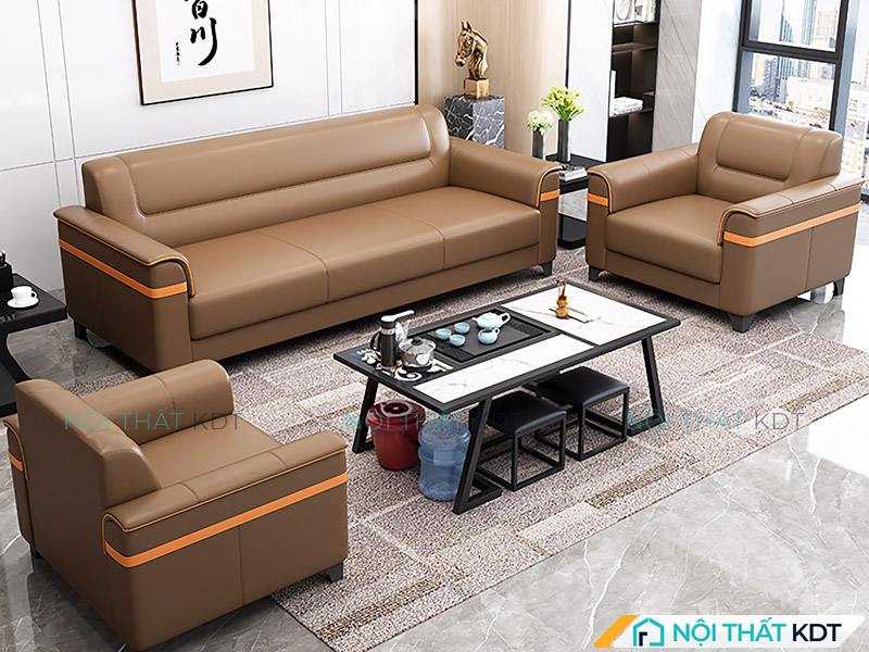 Sofa da văng S445 phù hợp khu vực tiếp khách