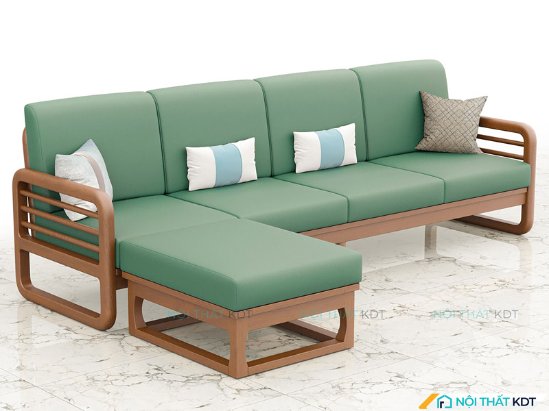 Sofa gỗ sồi Nga góc chữ L S175-L4 mang phong cách hiện đại, độc đáo