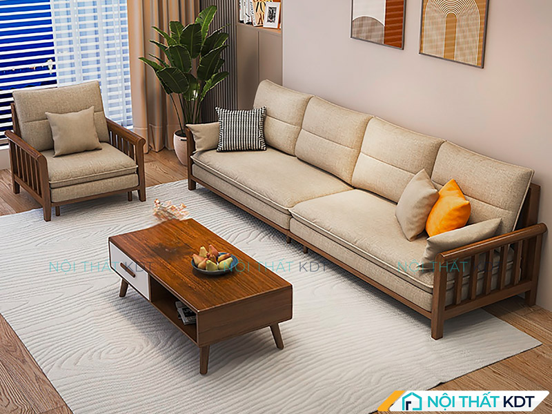 Sofa gỗ sồi Nga sở hữu vẻ đẹp tinh tế, sang trọng