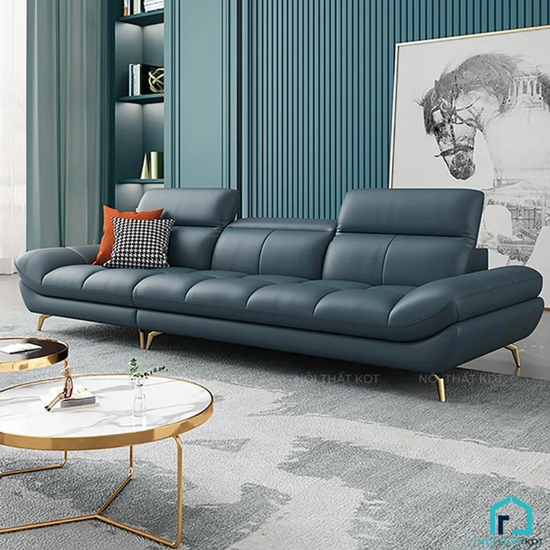 Sofa góc L da S119V màu xanh lục đậm, kiểu dáng góc L thông minh nhỏ gọn