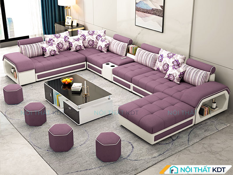 Sofa màu tím S29U giúp nâng tầm đẳng cấp cho không gian tiếp khách