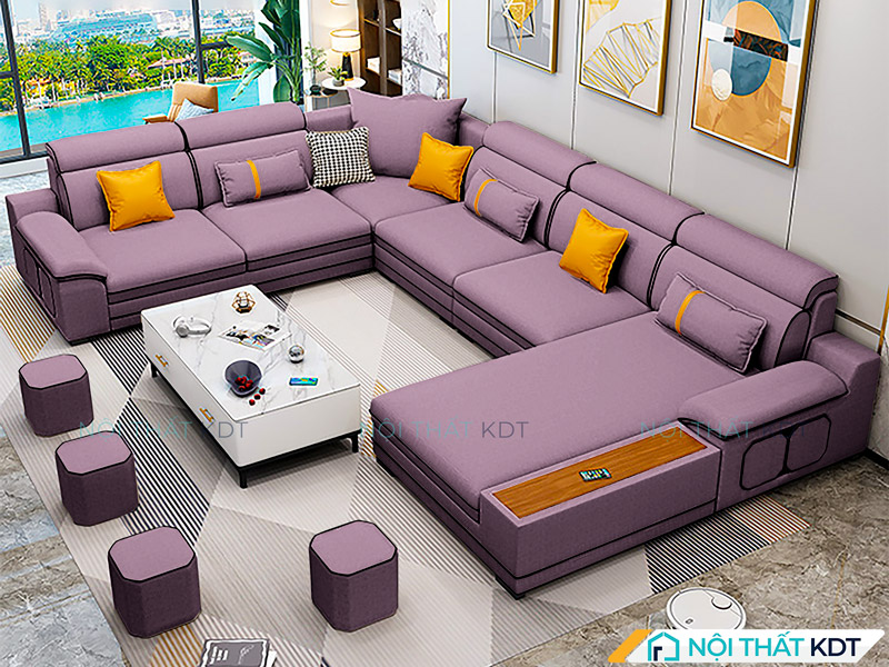 Sofa nỉ góc chữ U S411U của Nội thất KDT