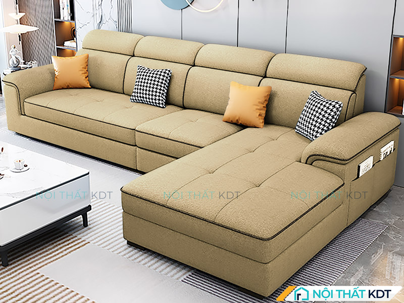 Sofa nỉ góc phòng khách S251N của Nội thất KDT