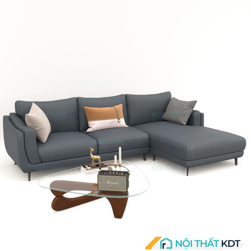 Sofa phòng khách nhà ống gỗ góc chữ L S226 của Nội thất KDT