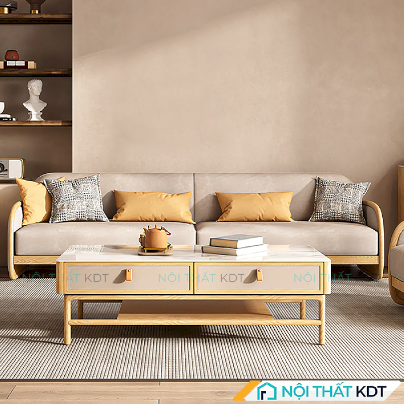 Sofa phòng khách tân cổ điển là sự kết hợp hài hòa giữa những đường nét mềm mại, đối xứng với sự sang trọng, thanh thoát