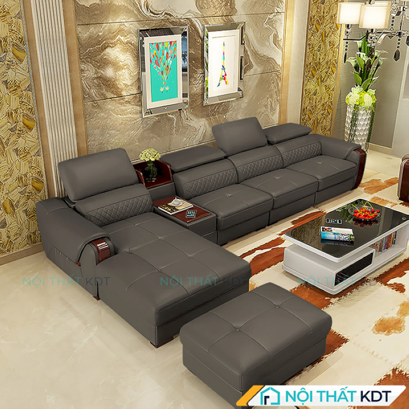 Sofa phòng khách tân cổ điển S223 sở hữu chất liệu nỉ chống thấm, kháng bẩn, dễ vệ sinh