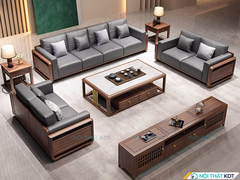 Sofa phòng khách tân cổ điển S329-U sở hữu đệm ngồi dày dặn, lò xo đàn hồi cao cấp, đảm bảo sự thoải mái tối ưu cho mọi tư thế