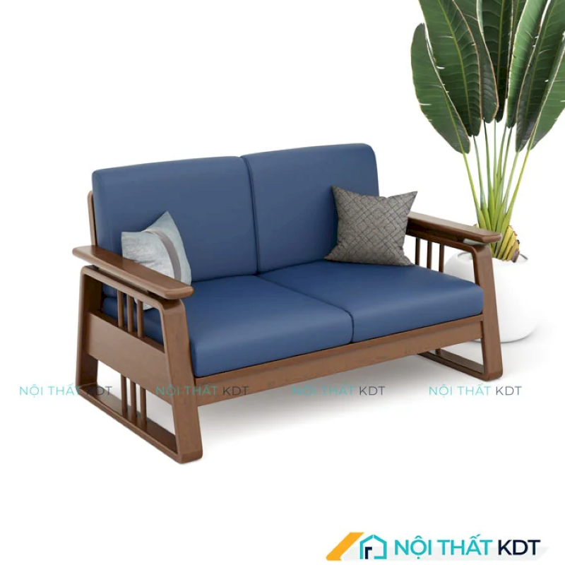 Sofa S370-V2 với thiết kế chân nghiêng đặc trưng, kết hợp đường nét Indochine thanh lịch, phù hợp cho những phòng khách đậm chất nghệ thuật