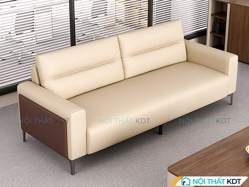 Sofa văng da S446 sang trọng, tinh tế của Nội thất KDT
