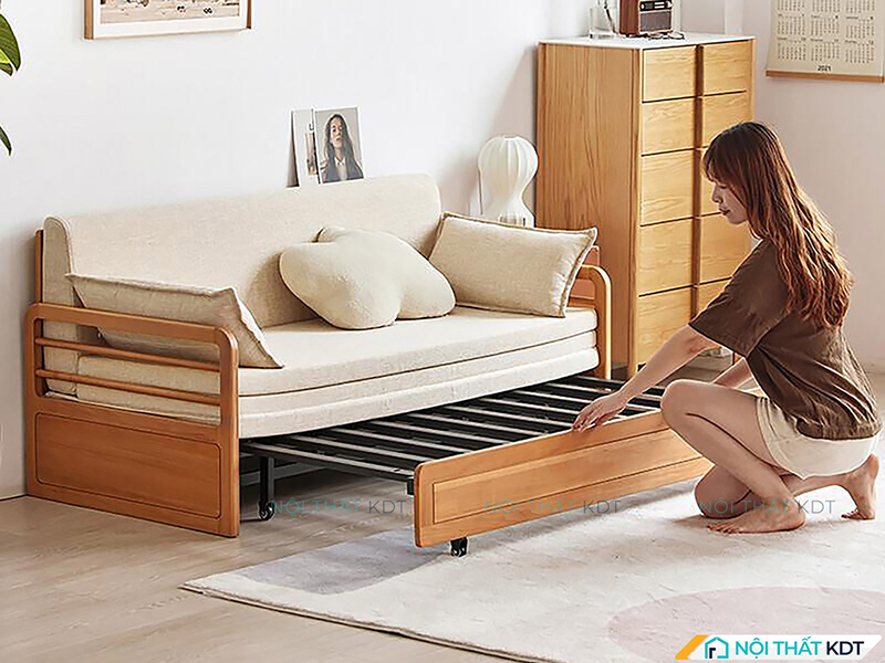 Sofa chung cư hiện đại S47 tích hợp giường giá rẻ