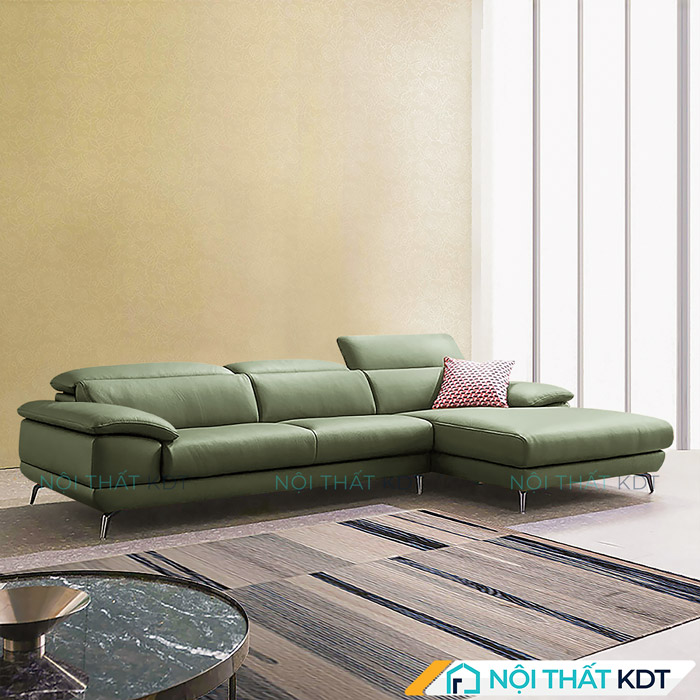 Ghế sofa da góc L êm ái S155 tại Nội thất KDT 