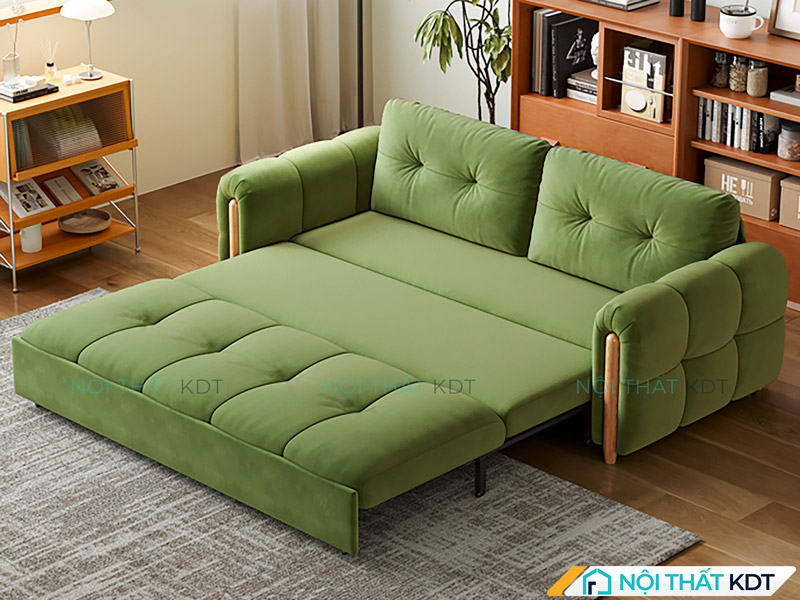 Sofa nỉ tích hợp giường SG01 rút lõm