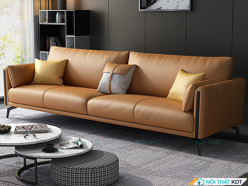Sofa văng sở hữu thiết kế hình chữ I thẳng giúp tiết kiệm không gian tối đa 