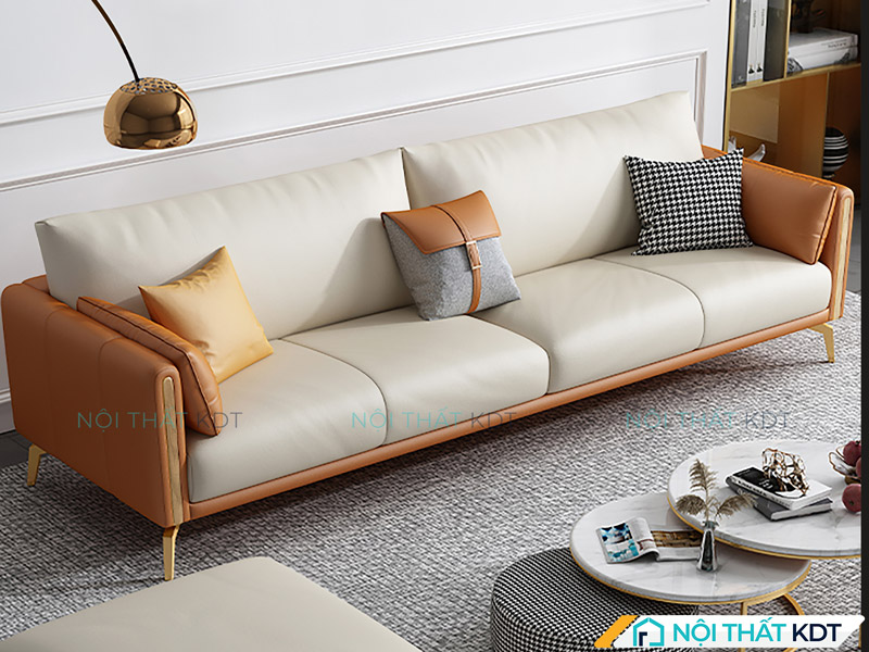 Bộ sofa da văng S118-V3 hiện đại, nhỏ gọn, giá phải chăng