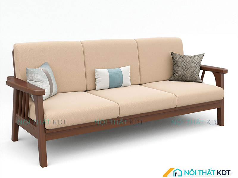Ghế sofa văng gỗ S260V với tay vịn nhỏ gọn, thanh lịch và tối ưu không gian