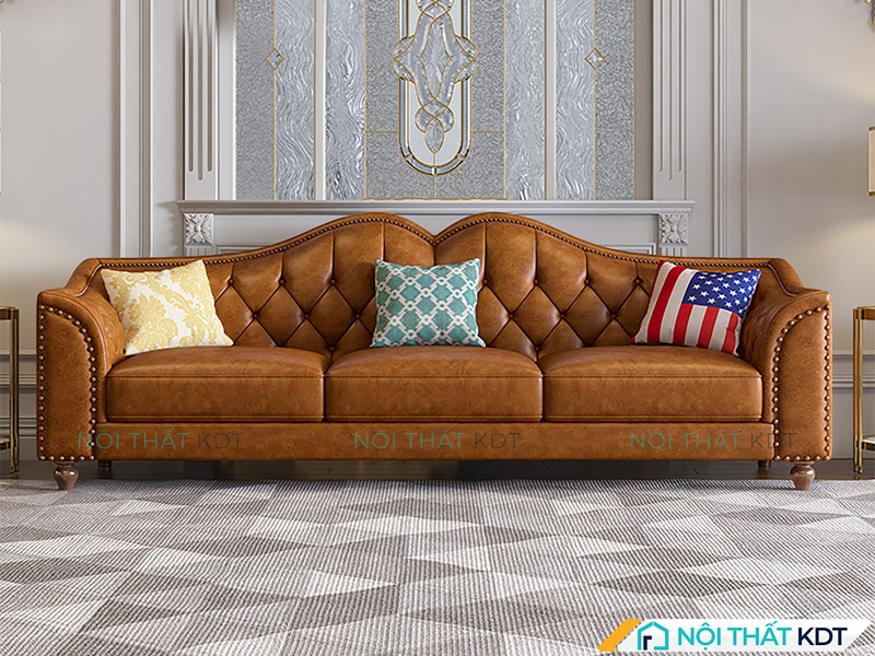 Sofa da tân cổ điển S476 của Nội thất KDT 