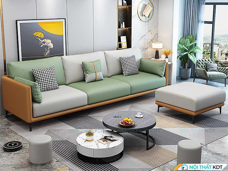 Sofa da tiết kiệm diện tích S205 3 chỗ ngồi