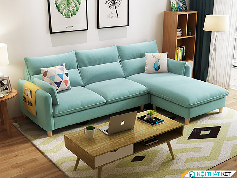 Bộ sofa nỉ 3 chỗ S33 thông minh tay mỏng 